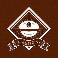 hat nautical emblem vector