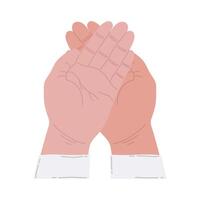 hands human protecting isolated icon vector