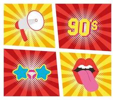 eighties four patches vector