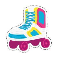 skate roller patch vector