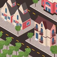 neightborhood urban scene vector