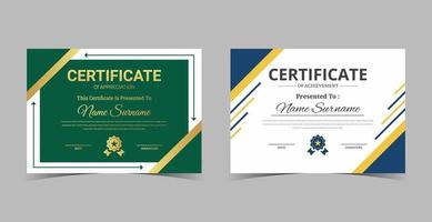 plantilla de certificado de reconocimiento, certificado de logros, plantilla de diploma de premios vector