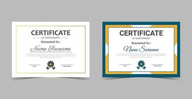 Certificate of Appreciation template, certificate of achievement, awards diploma template vector