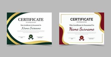 Certificate of Appreciation template, certificate of achievement, awards diploma template vector