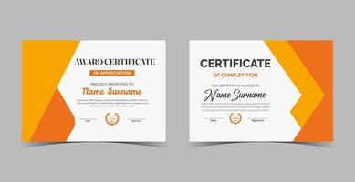 Certificate of Appreciation template, certificate of achievement, vector