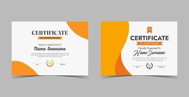 Certificate of Appreciation template, certificate of achievement, vector