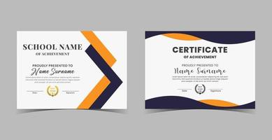 Certificate of Appreciation template, certificate of achievement, vector