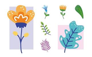 flores de la temporada de primavera vector