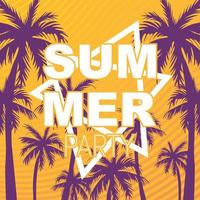 summer palms label vector