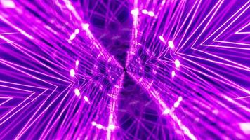 paarse cirkel gloed licht energie tunnel. video