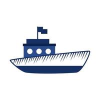 boat nautical icon vector