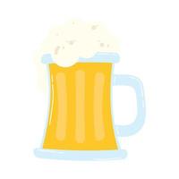jarra de cerveza, bebida, aislado, icono vector