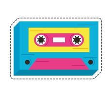 music cassette retro vector