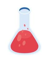 laboratory test flask isometric icon vector