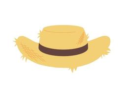 hat straw accessory vector