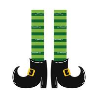 leprechaun legs with boots and socks vector