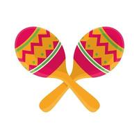 mexican maracas instruments vector