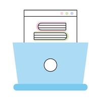 ebooks in webpage vector