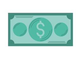 bill money dollar isolated icon vector