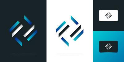 Diseño de logotipo de letra inicial fy f moderno y abstracto con concepto de reciclaje. plantilla de diseño de logotipo ff vector