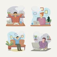 group of people dreaming in the office characters vector