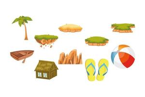 ten island icons vector