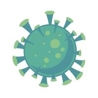 covid19 virus particle isolated icon vector