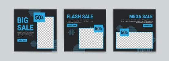 Sale square banner template for social media posts. vector