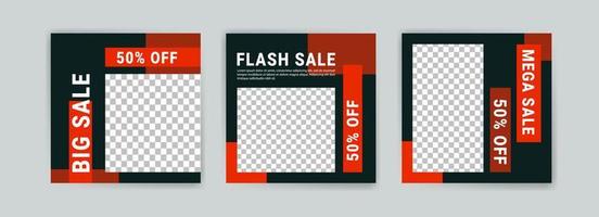 Sale square banner template for social media posts. vector