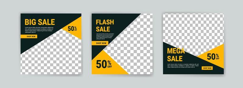 Sale square banner template for social media posts.