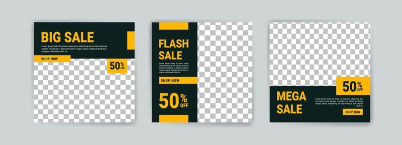 Sale square banner template for social media posts.