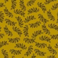 Vector illustration of  leaves texture background on seamless pattern.