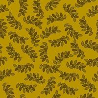 Vector illustration of  leaves texture background on seamless pattern.