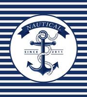 anchor nautical emblem vector