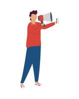 man with megaphone vector