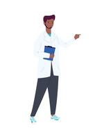 afro scientific character vector