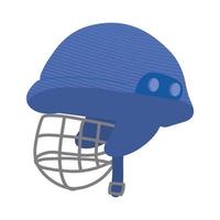 blue helmet cricket vector