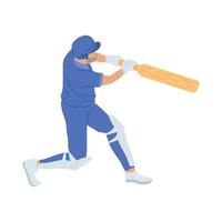 batting cricket player vector