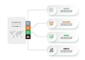 plantilla de infografía de concepto de negocio con diagrama. vector