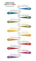 infografías todo el mes planificador de diseño y presentación de negocios. vector