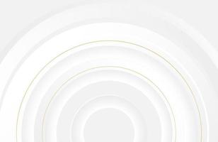 Fondo de círculo de oro blanco limpio y minimalista moderno en apariencia realista 3d vector