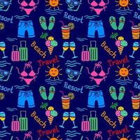 resort colorful seamless pattern vector