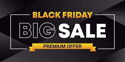 Black Friday Big Sale black gradient background vector
