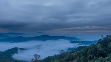 Time lapse Landscape of Morning mist. video