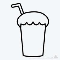 Icon Vector of Chocolate Shake - Line Style