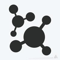 Icon Vector of Molecule 2 - Glyph Style