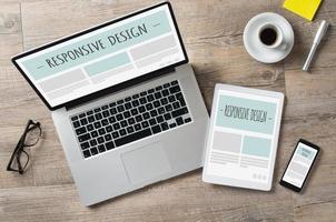 Responsive design and web devices photo