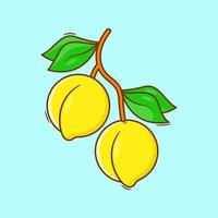 Simple illustration of lemon vector