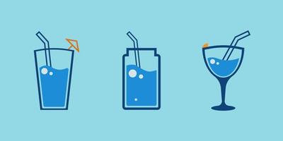 Conjunto de iconos de bebidas - diseño de ilustración vectorial vector