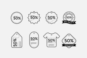 Simple Set of Discount labesl, badges and design elements vector